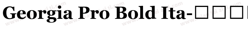 Georgia Pro Bold Ita字体转换